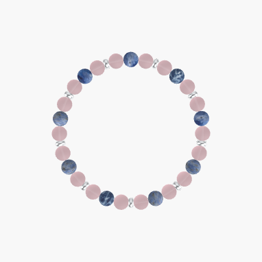 Rose Quartz and Sodalite Bracelet