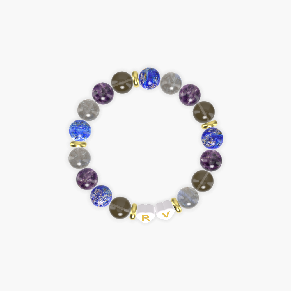 Labradorite, Smoky Quartz, Amethyst and more Gemstone Bracelet