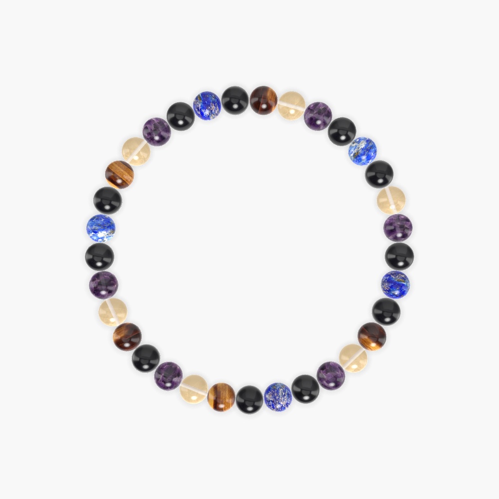 Black Obsidian, Amethyst, Citrine and more Gemstone Bracelet
