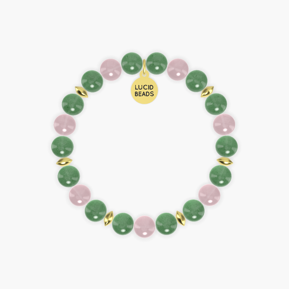 Grounded Harmony - Aventurine and Rose Quartz Bracelet