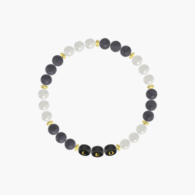 Moonstone and Lava Rock Bracelet
