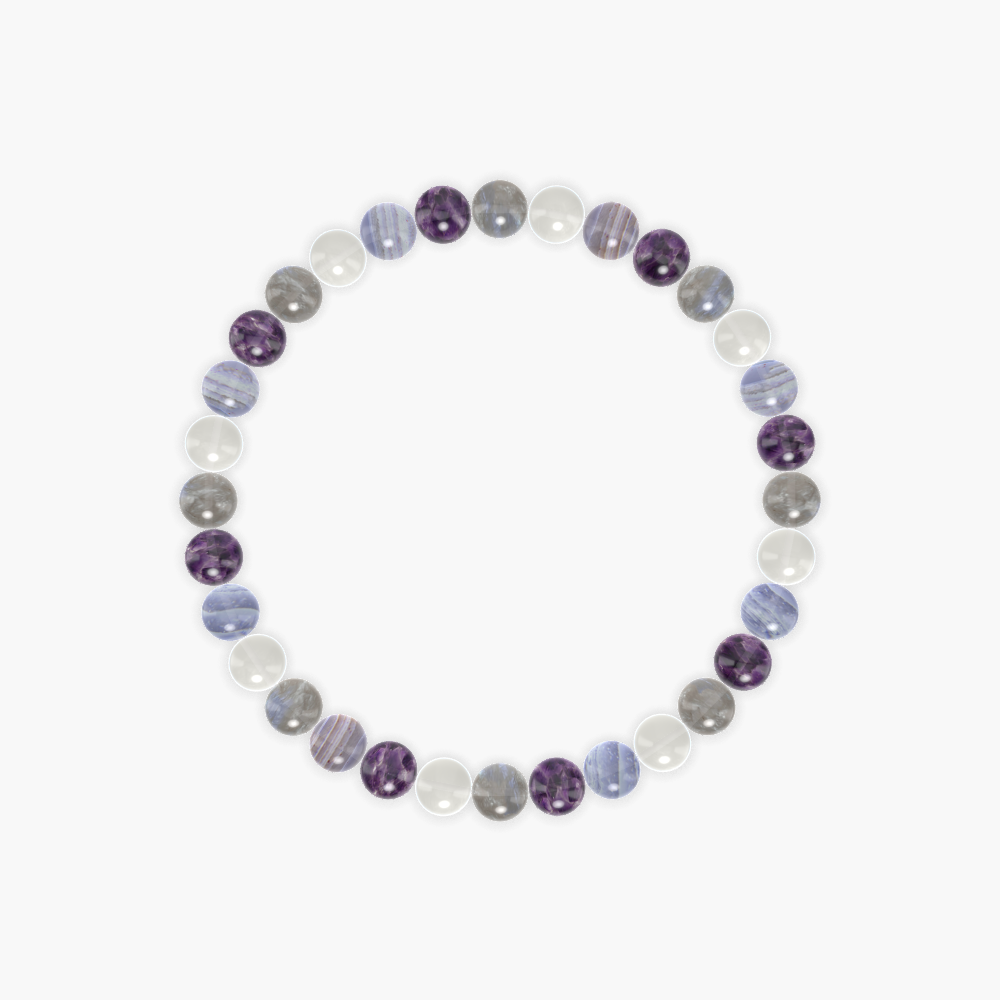 Labradorite, Amethyst, Blue Lace Agate and more Gemstone Bracelet
