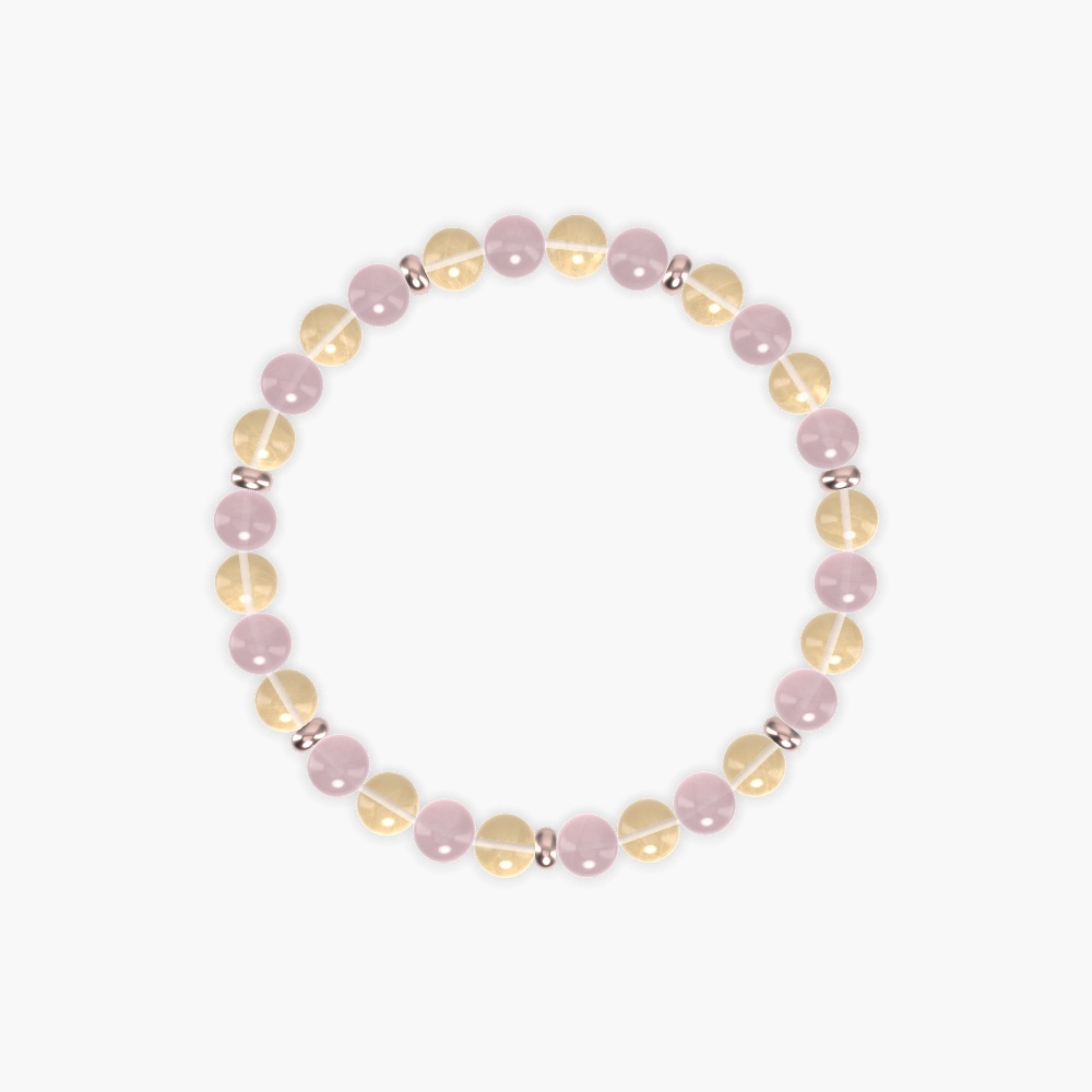 Rose Quartz and Citrine Bracelet