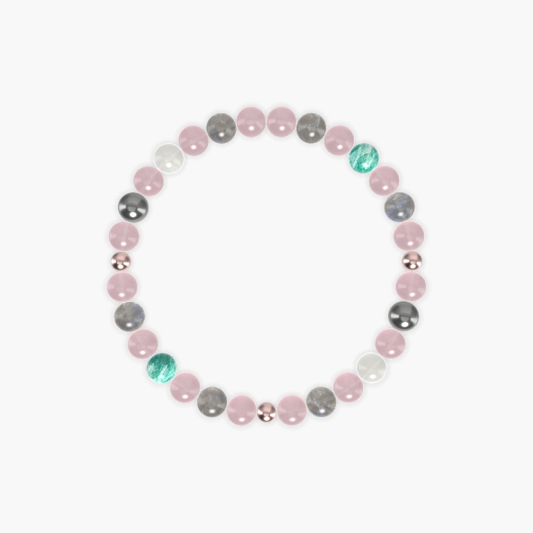 Rose Quartz, Labradorite, Moonstone and more Gemstone Bracelet