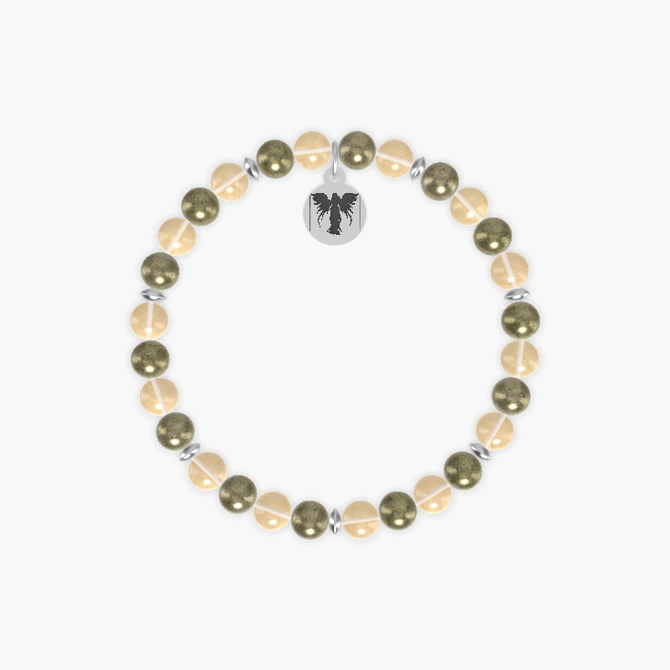 Citrine and Pyrite Bracelet