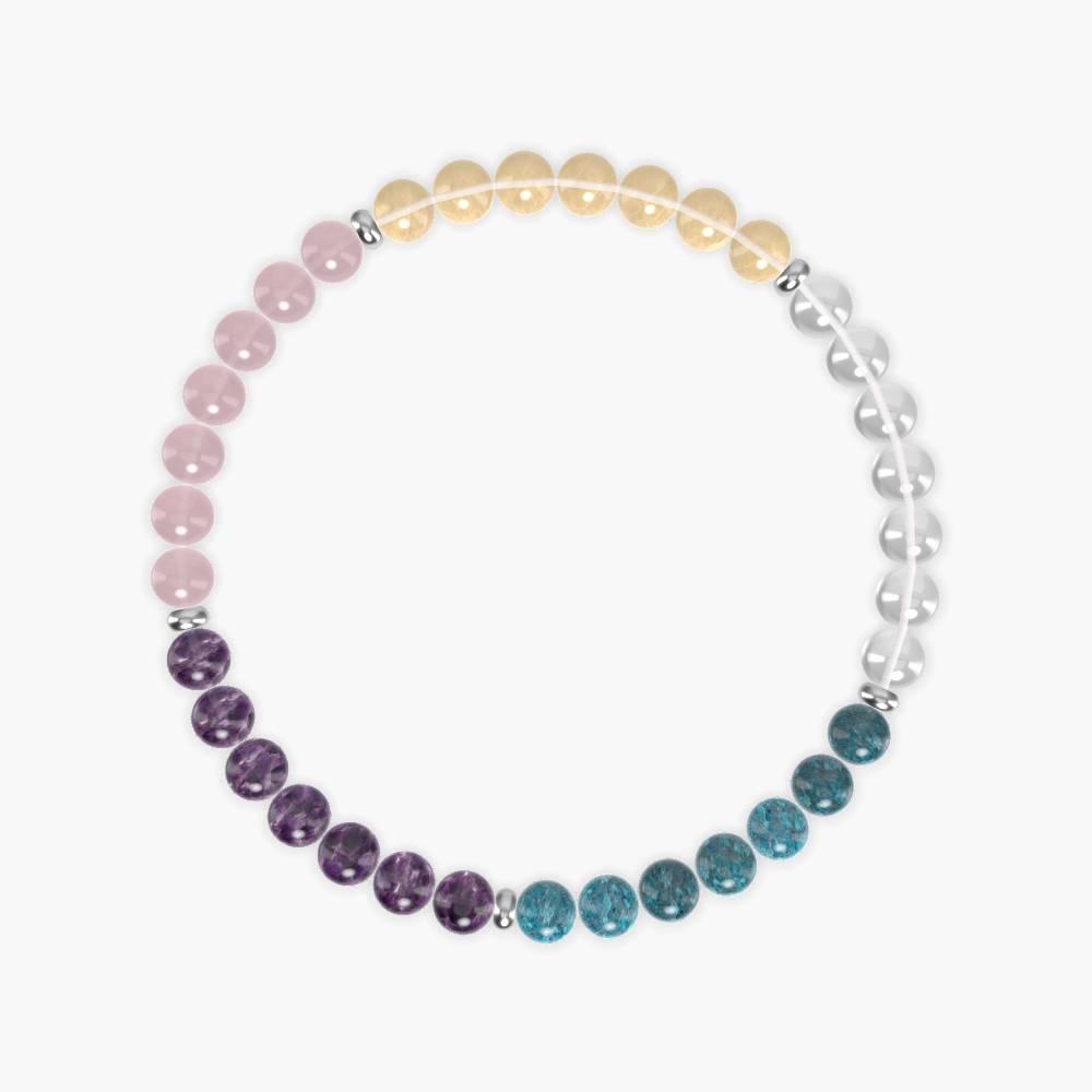 Apatite, Clear Quartz, Citrine and more Gemstone Bracelet
