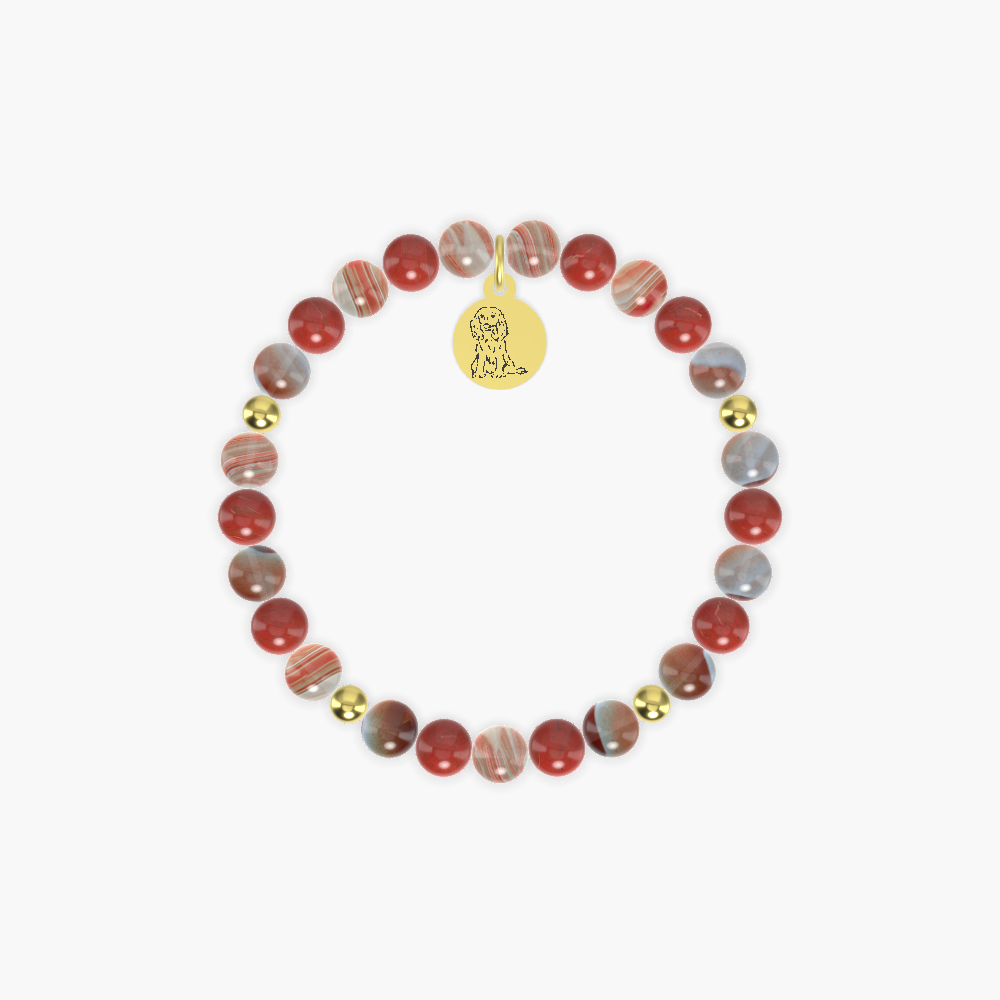 Sardonyx and Red Jasper Bracelet