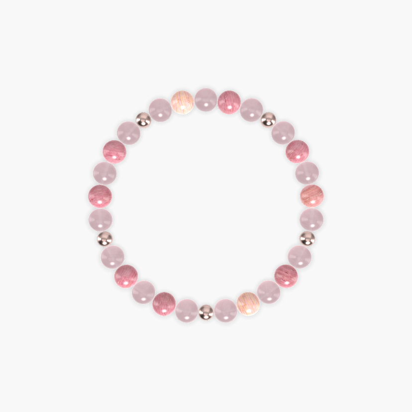 Rose Quartz and Rhodonite Bracelet