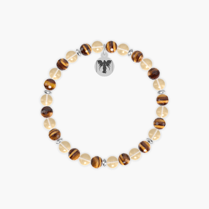 Citrine and Tiger Eye Bracelet