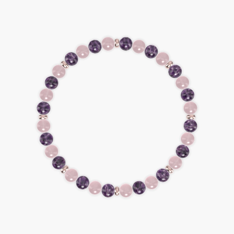 Rose Quartz and Amethyst Bracelet