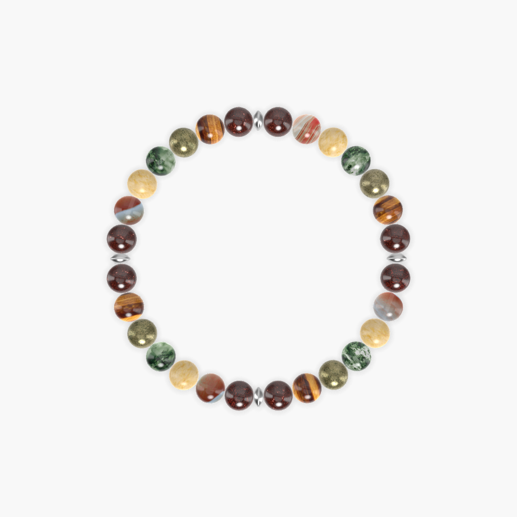 Garnet, Tiger Eye, Pyrite and more Gemstone Bracelet