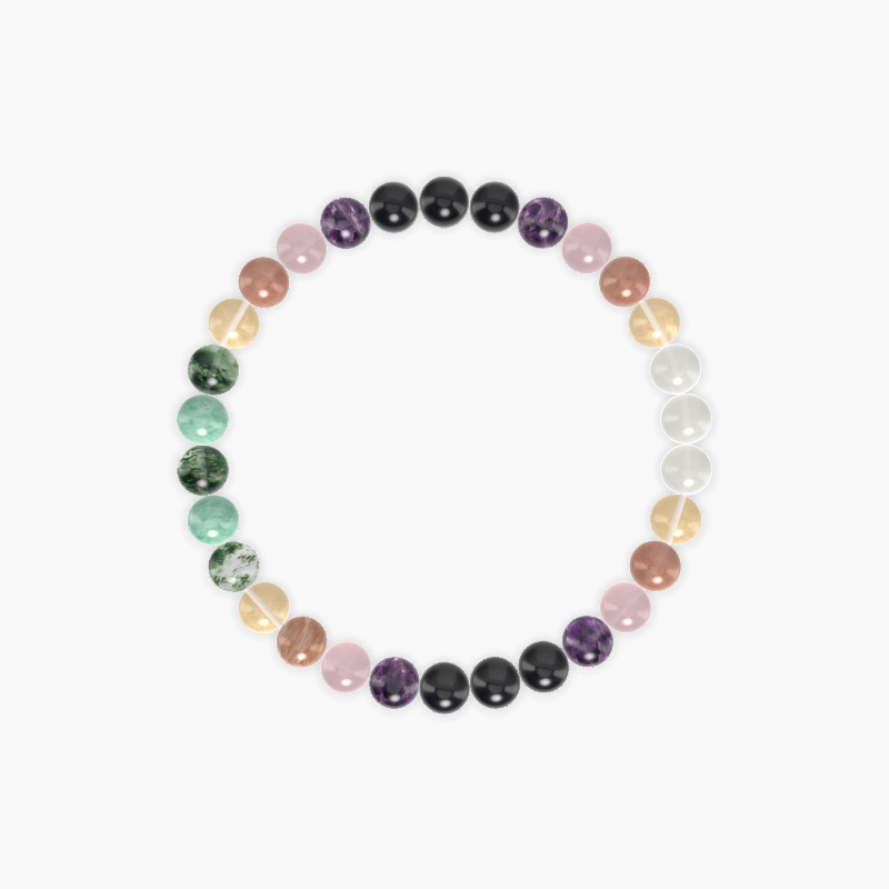 Amethyst, Rose Quartz, Sunstone and more Gemstone Bracelet