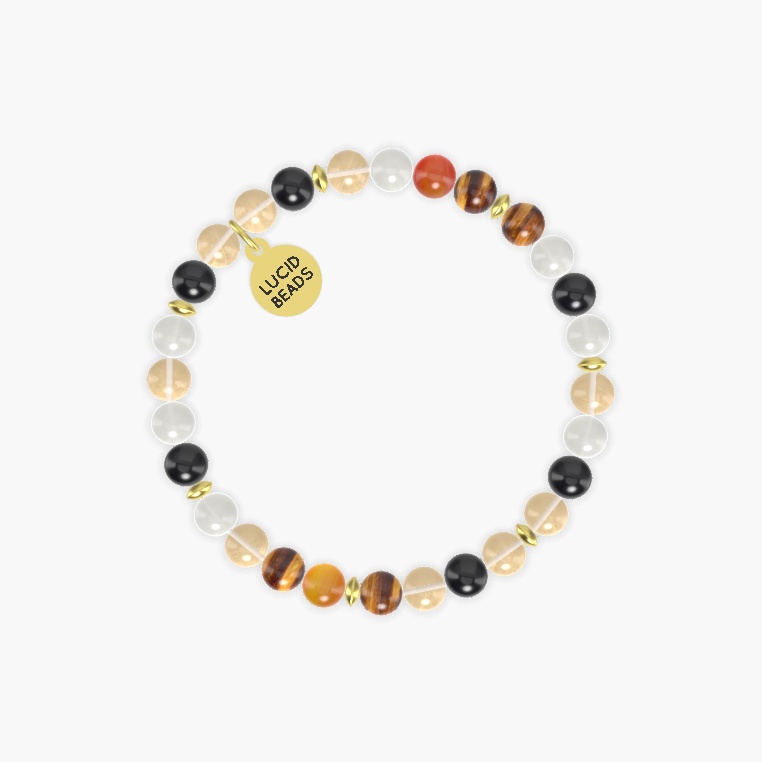 Citrine, Moonstone, Black Tourmaline and more Gemstone Bracelet