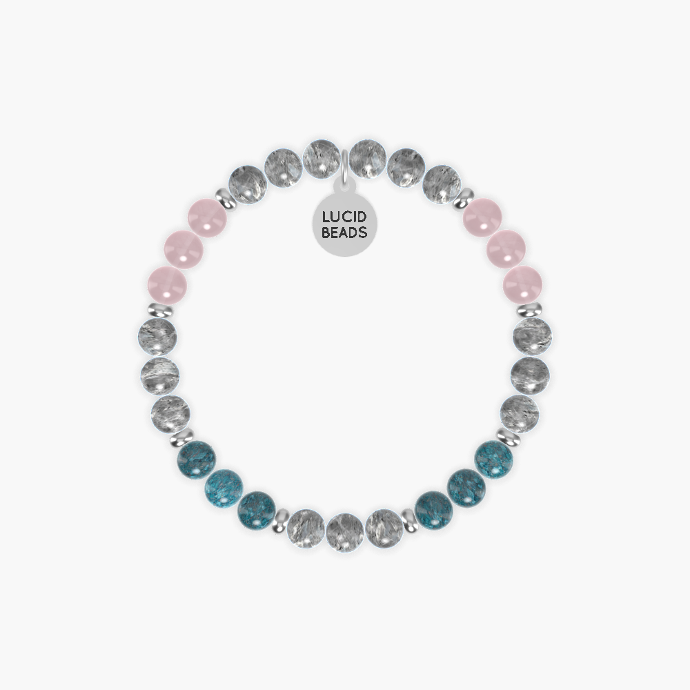 Labradorite, Apatite and Rose Quartz Bracelet