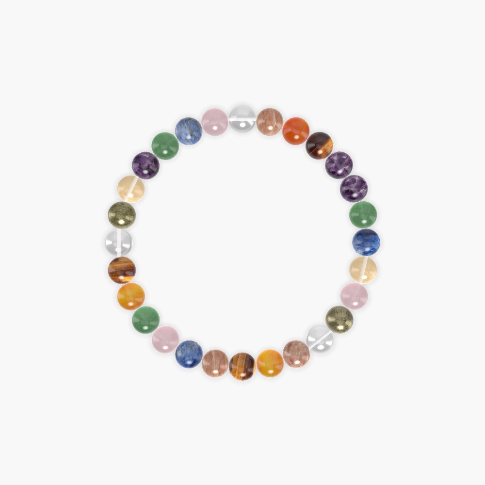 Tiger Eye, Carnelian, Sunstone and more Gemstone Bracelet