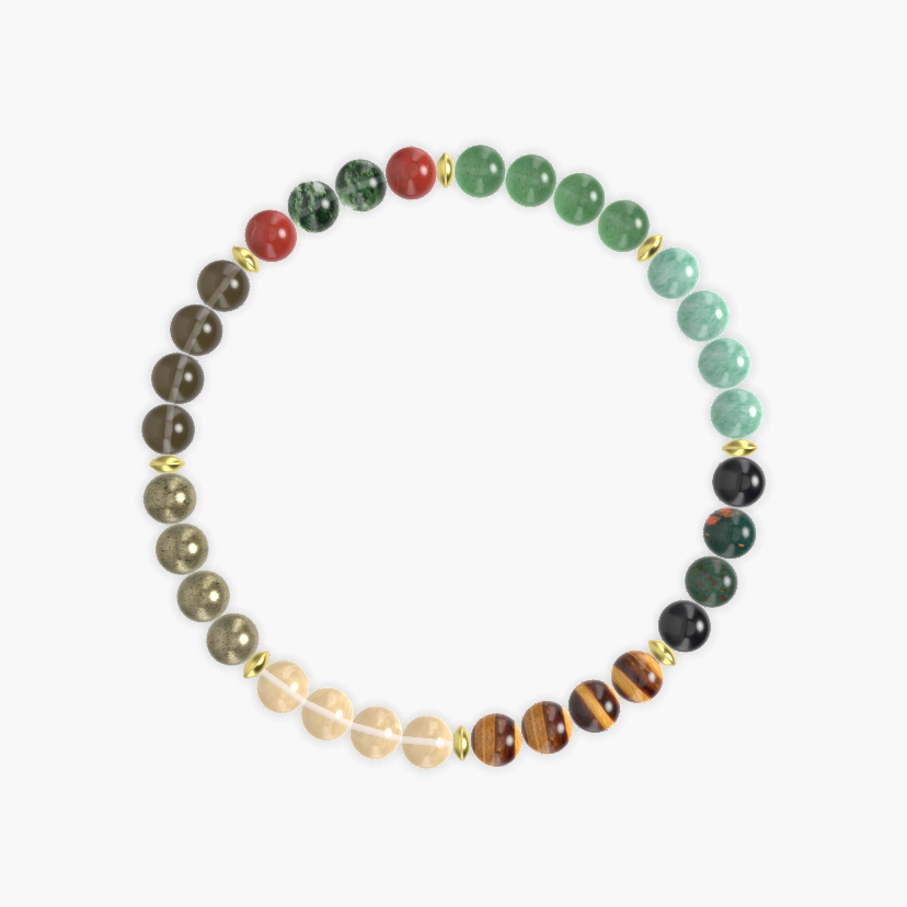 Green Jade, Aventurine, Smoky Quartz and more Gemstone Bracelet