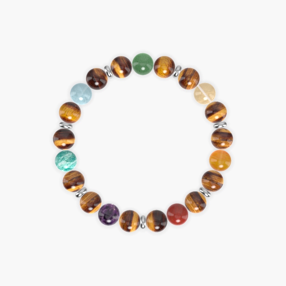 Tiger Eye, Red Jasper, Carnelian and more Gemstone Bracelet
