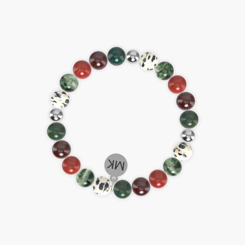 Bloodstone, Garnet, Red Jasper and more Gemstone Bracelet