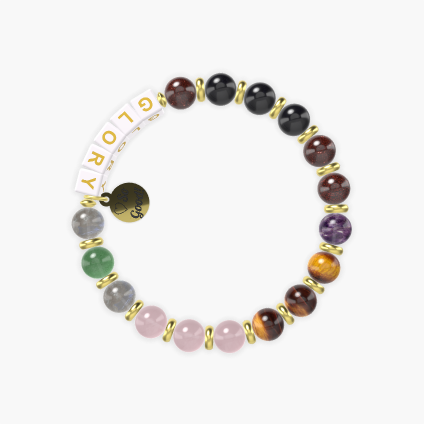 Rose Quartz, Tiger Eye, Garnet and more Gemstone Bracelet