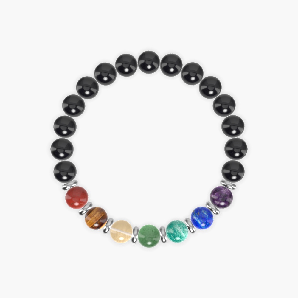 Black Tourmaline, Aventurine, Amazonite and more Gemstone Bracelet