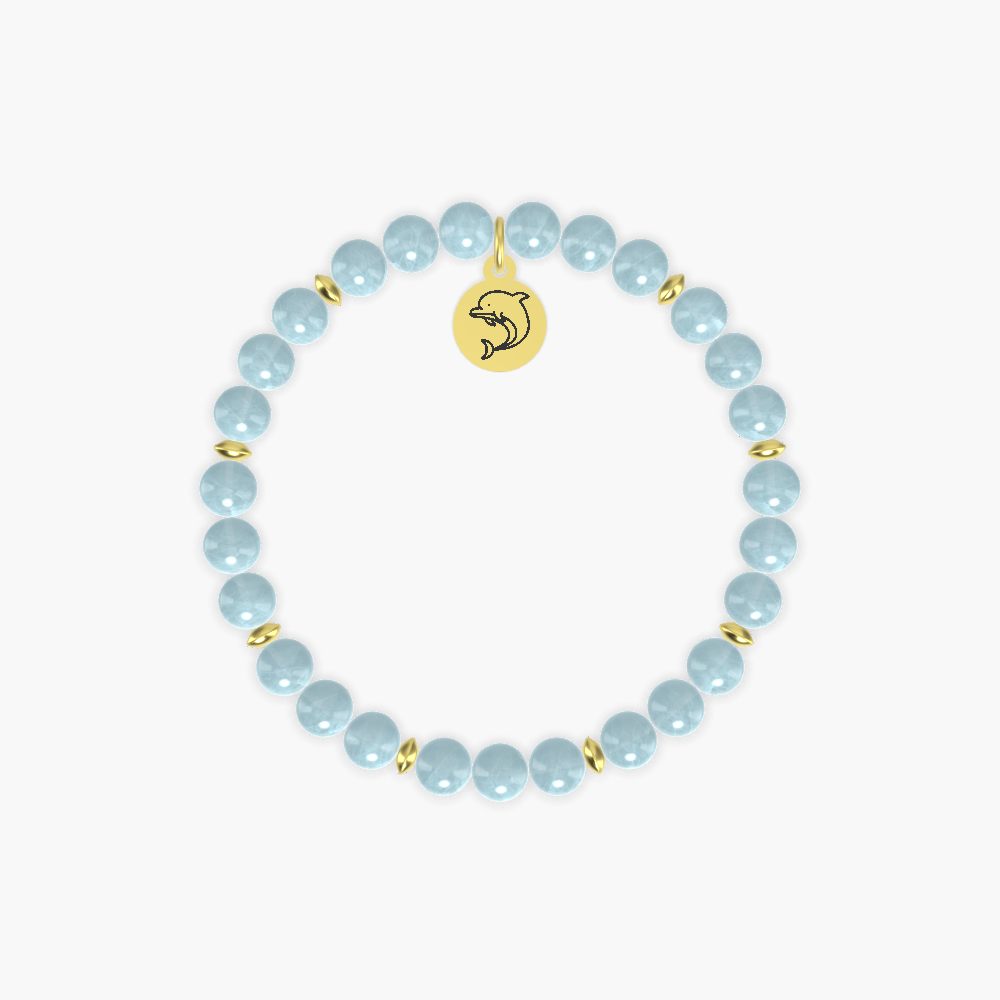 Celebrating National Dolphin Day - Aquamarine Bracelet