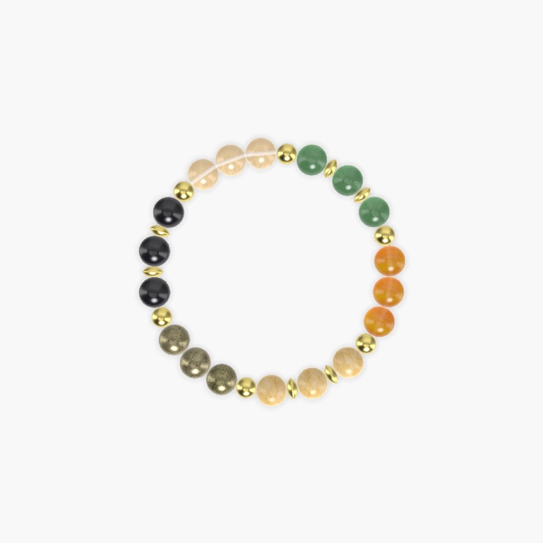 Yellow Jade, Carnelian, Aventurine and more Gemstone Bracelet