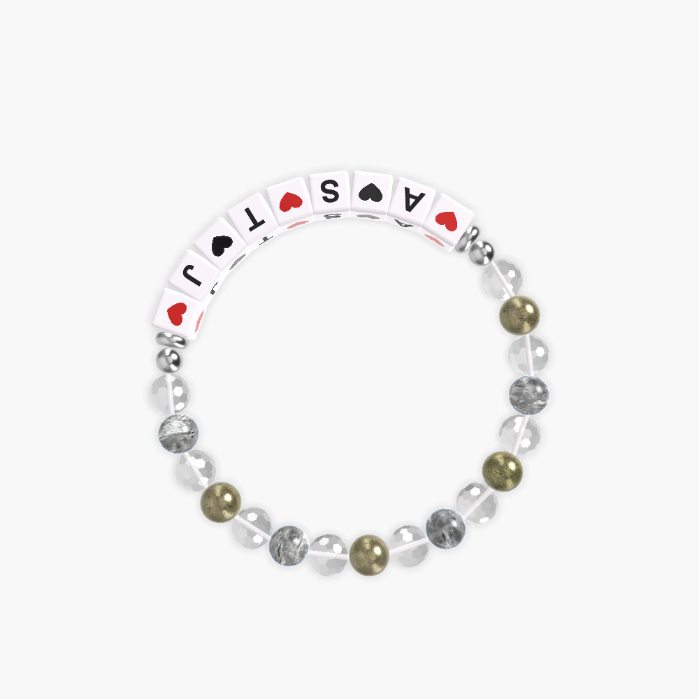 Clear Quartz, Labradorite and Pyrite Bracelet