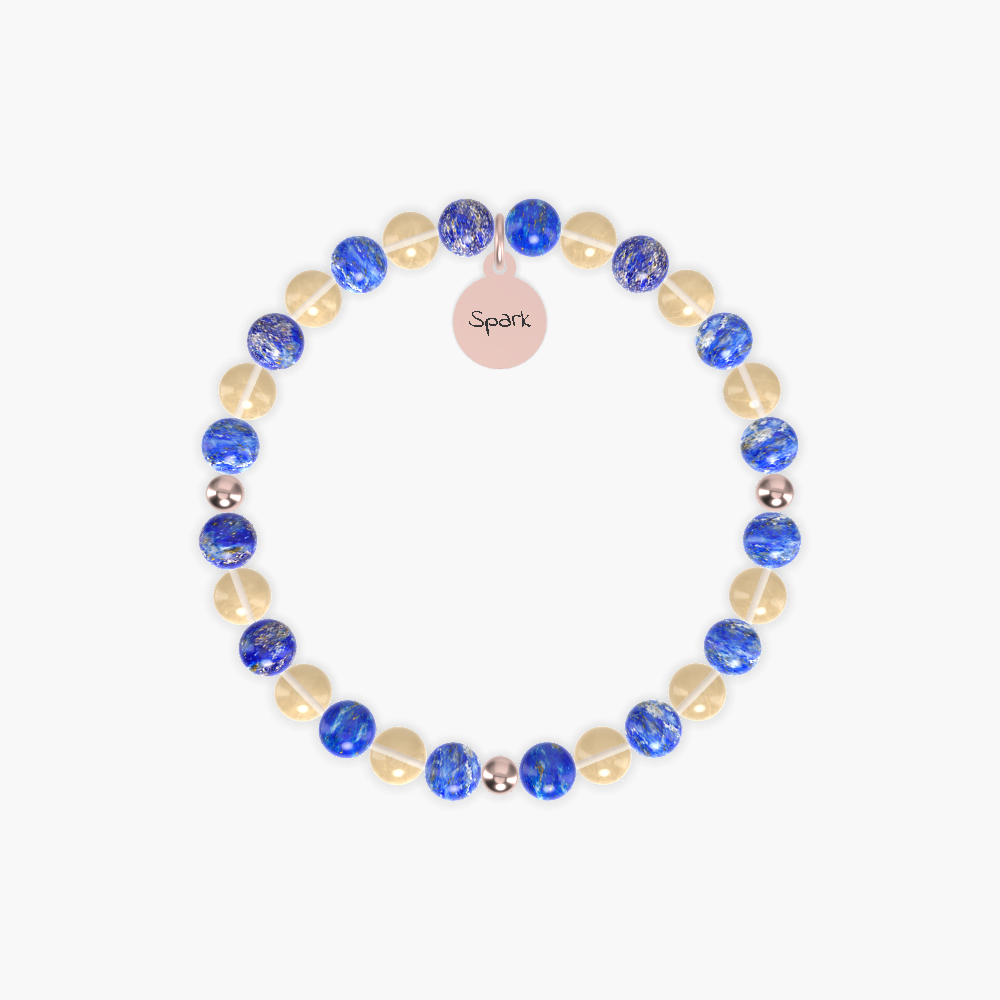 Mystic Sunburst - Lapis Lazuli and Citrine Bracelet
