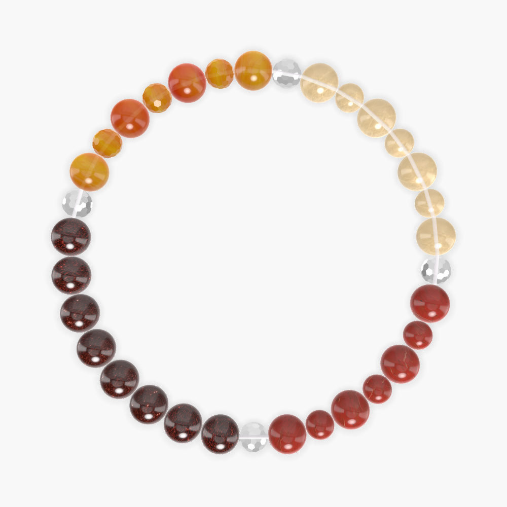 Garnet, Red Jasper, Citrine and more Gemstone Bracelet