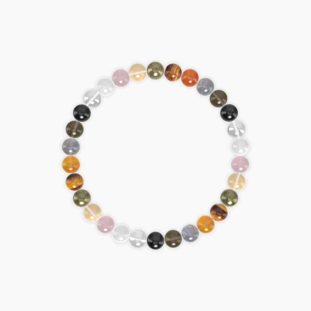 Black Tourmaline, Smoky Quartz, Labradorite and more Gemstone Bracelet