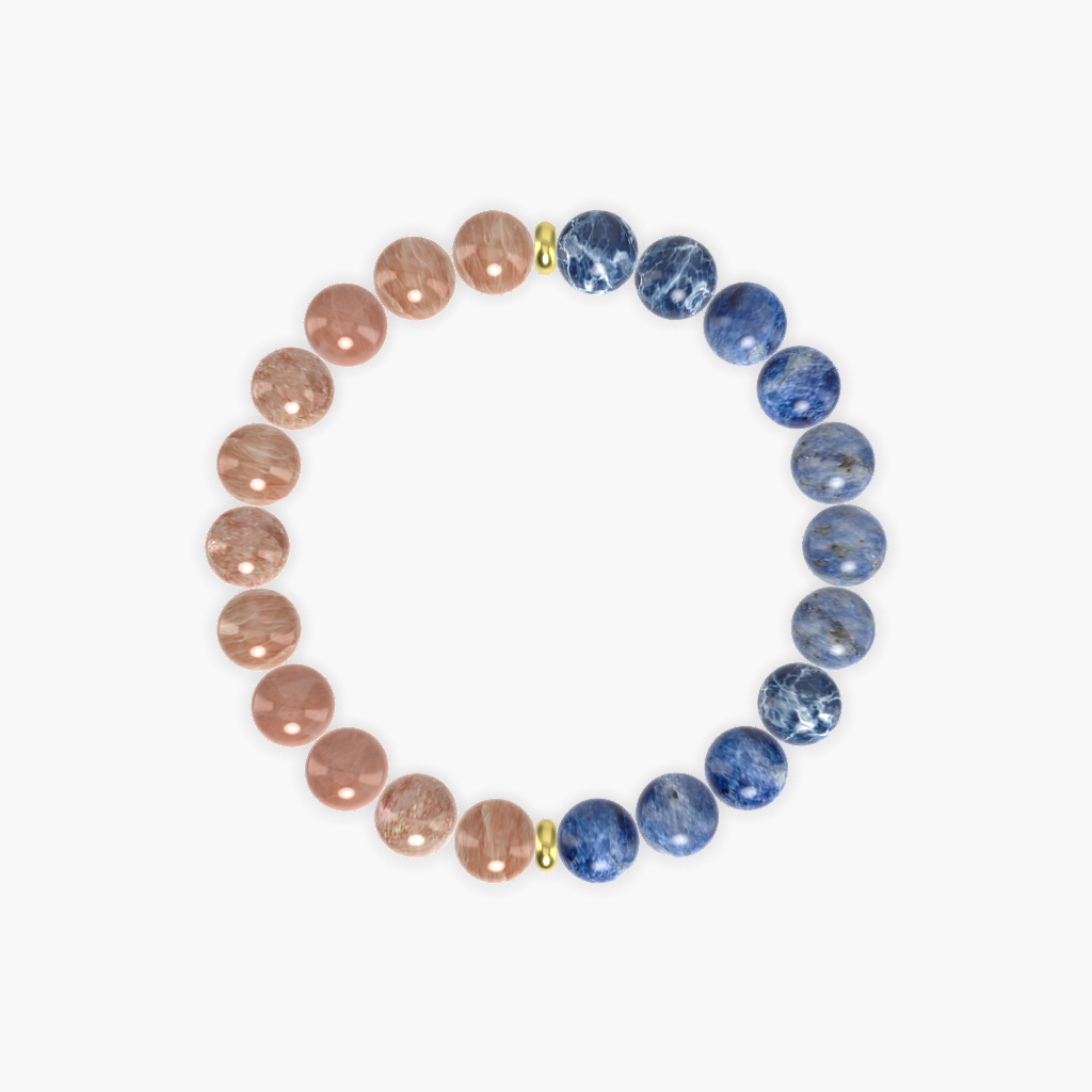 Sodalite and Sunstone Bracelet
