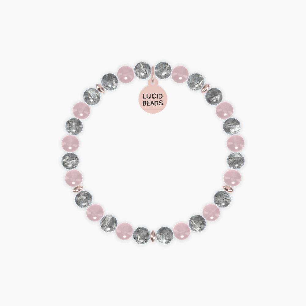 Labradorite and Rose Quartz Bracelet