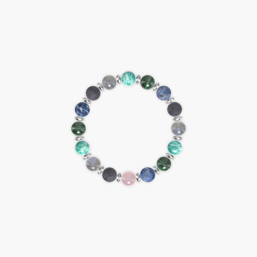 Sodalite, Malachite, Amazonite and more Gemstone Bracelet