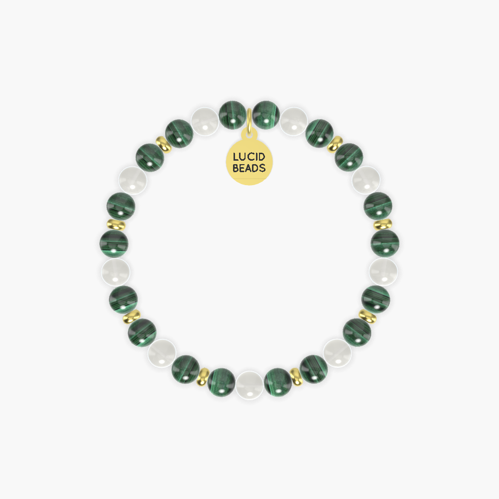 Malachite and Moonstone Bracelet
