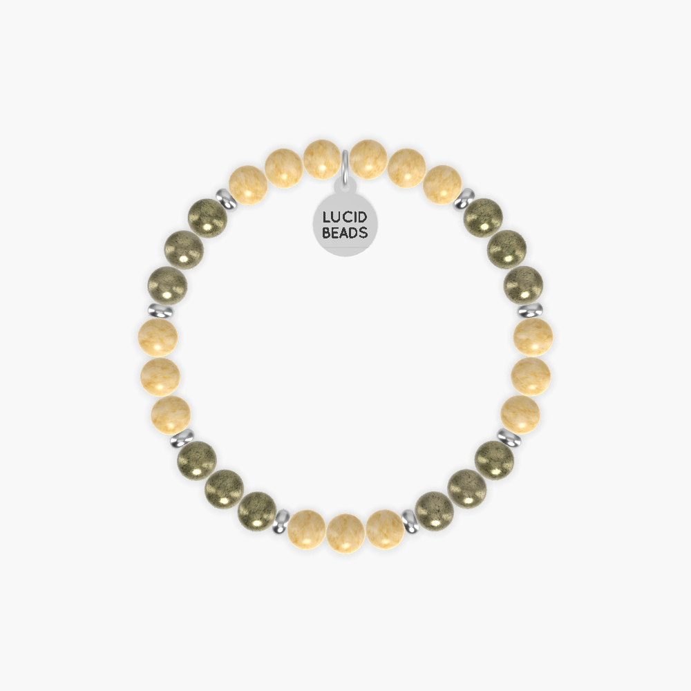 Yellow Jade and Pyrite Bracelet
