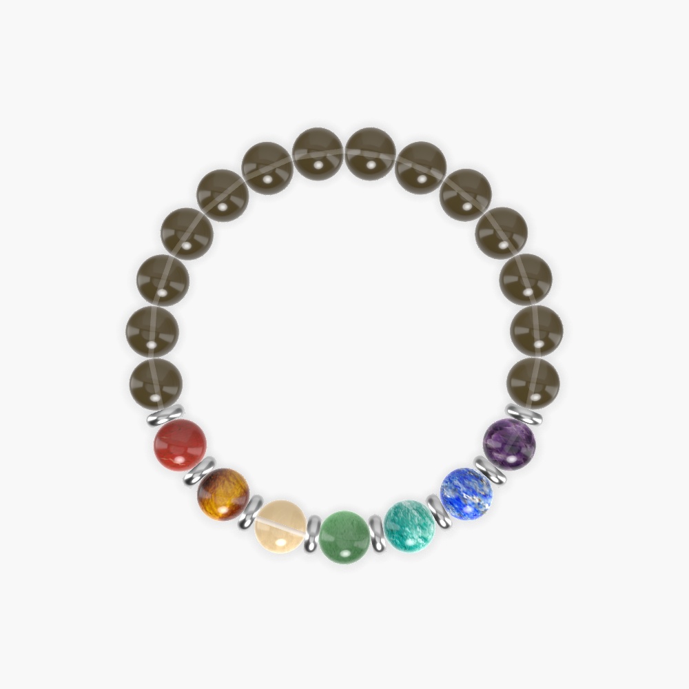 Smoky Quartz, Aventurine, Amazonite and more Gemstone Bracelet