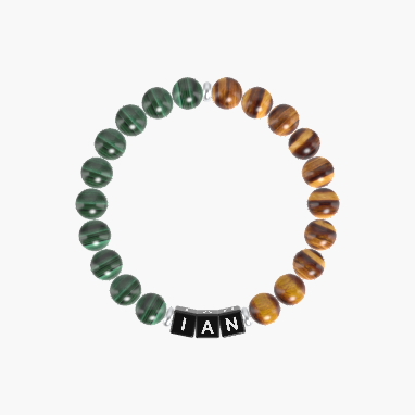 Tiger Eye and Malachite Bracelet