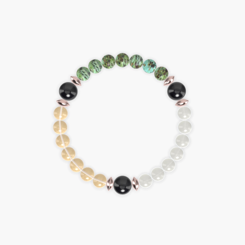 Moonstone, African Turquoise, Citrine and more Gemstone Bracelet