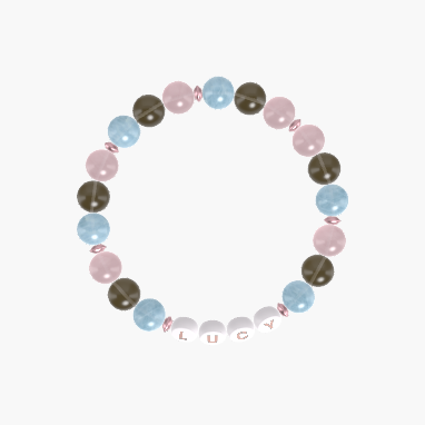Aquamarine, Smoky Quartz and Rose Quartz Bracelet