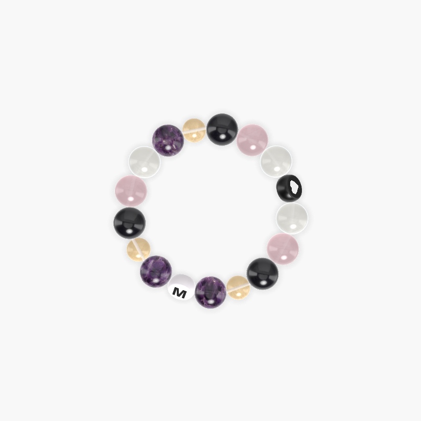 Amethyst, Citrine, Black Tourmaline and more Gemstone Bracelet