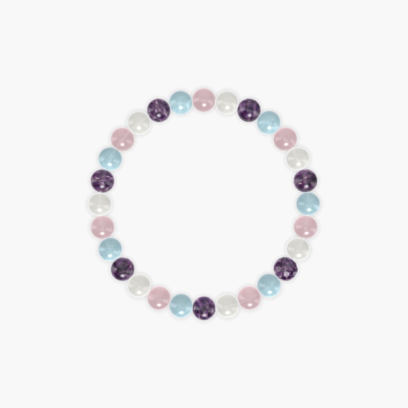 Amethyst, Moonstone, Rose Quartz and more Gemstone Bracelet