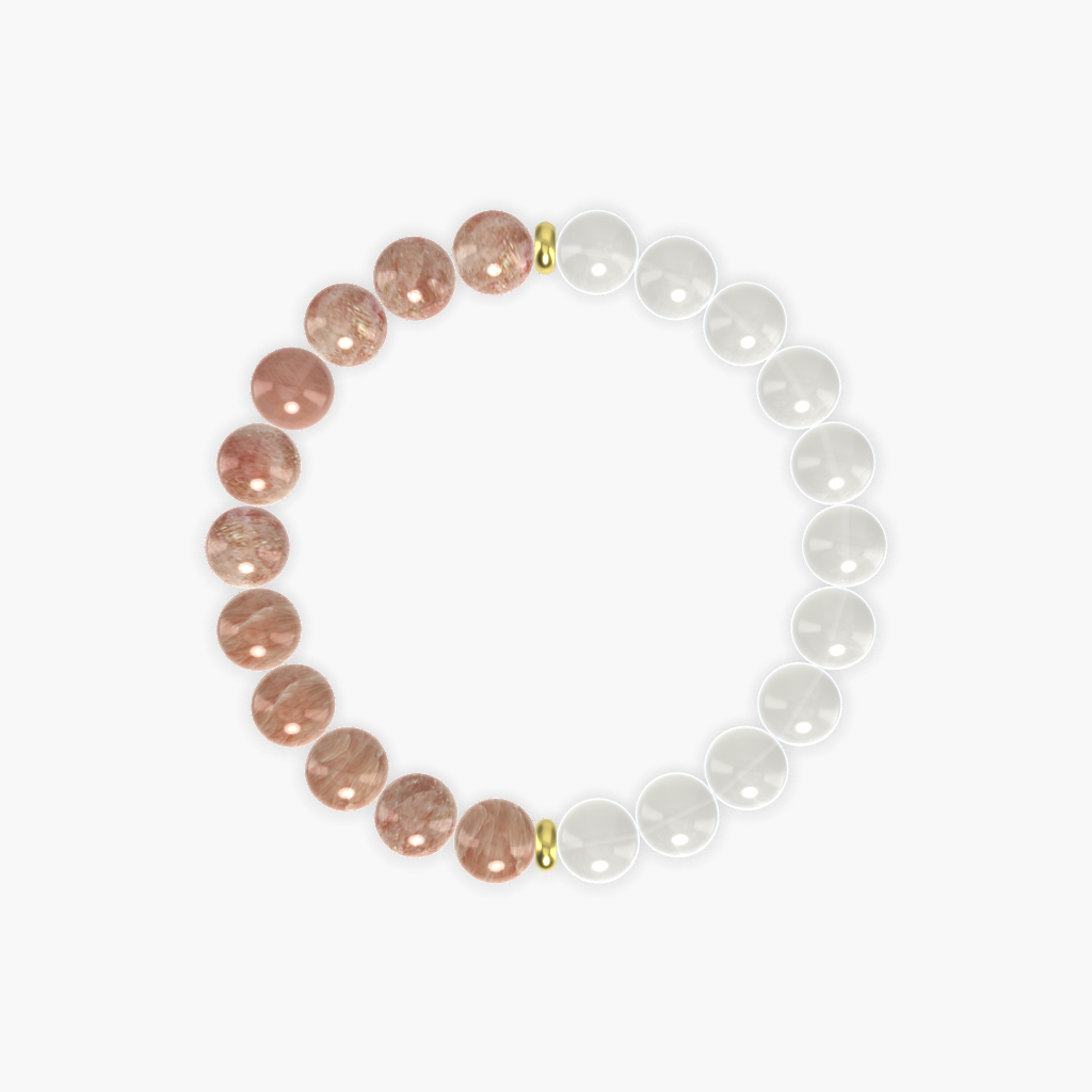Moonstone and Sunstone Bracelet