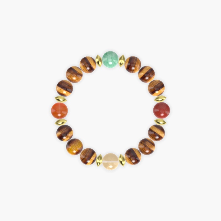 Tiger Eye, Citrine, Red Jasper and more Gemstone Bracelet