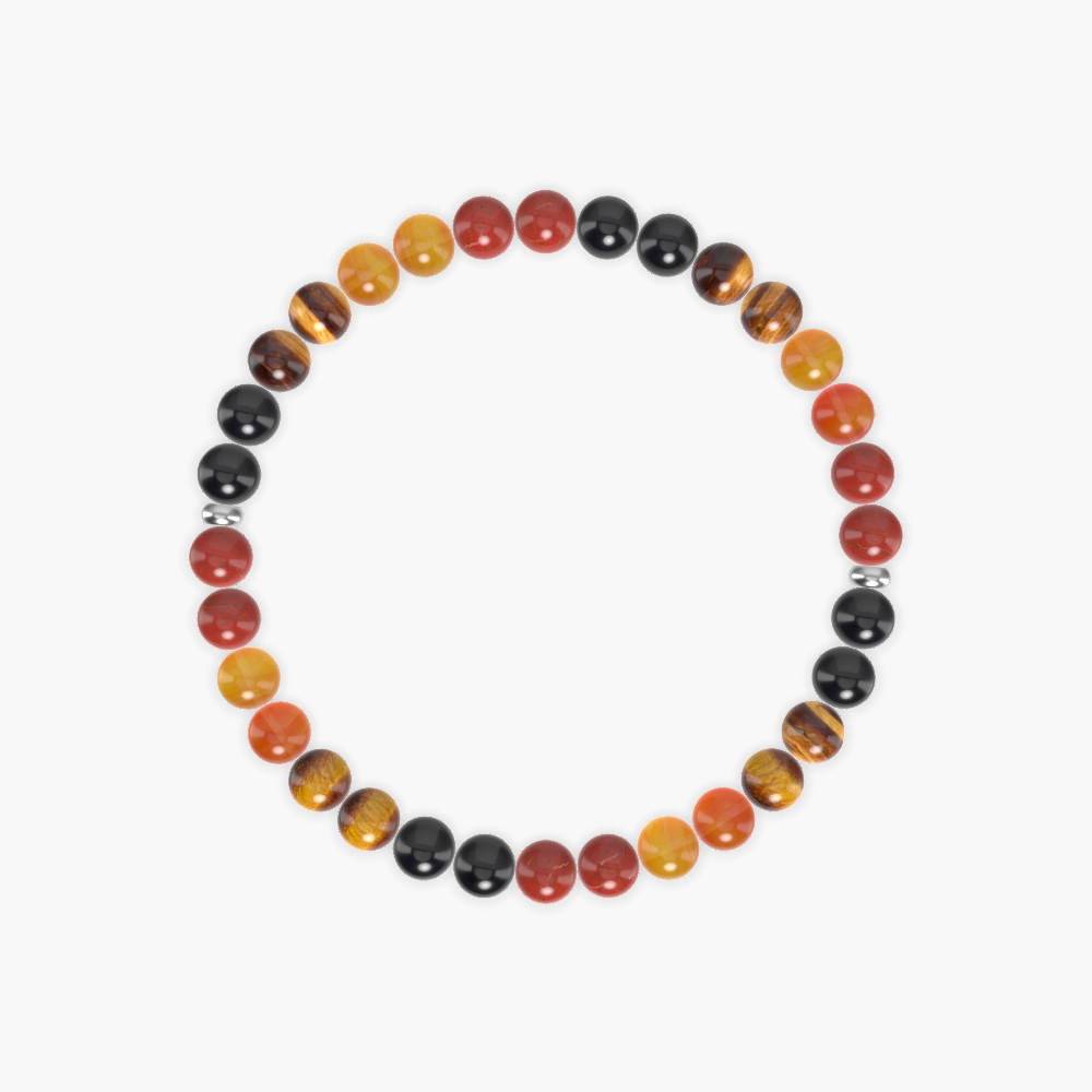 Red Jasper, Carnelian, Tiger Eye and more Gemstone Bracelet