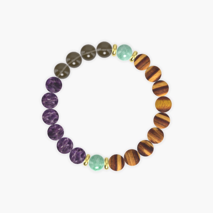 Tiger Eye, Amethyst, Smoky Quartz and more Gemstone Bracelet