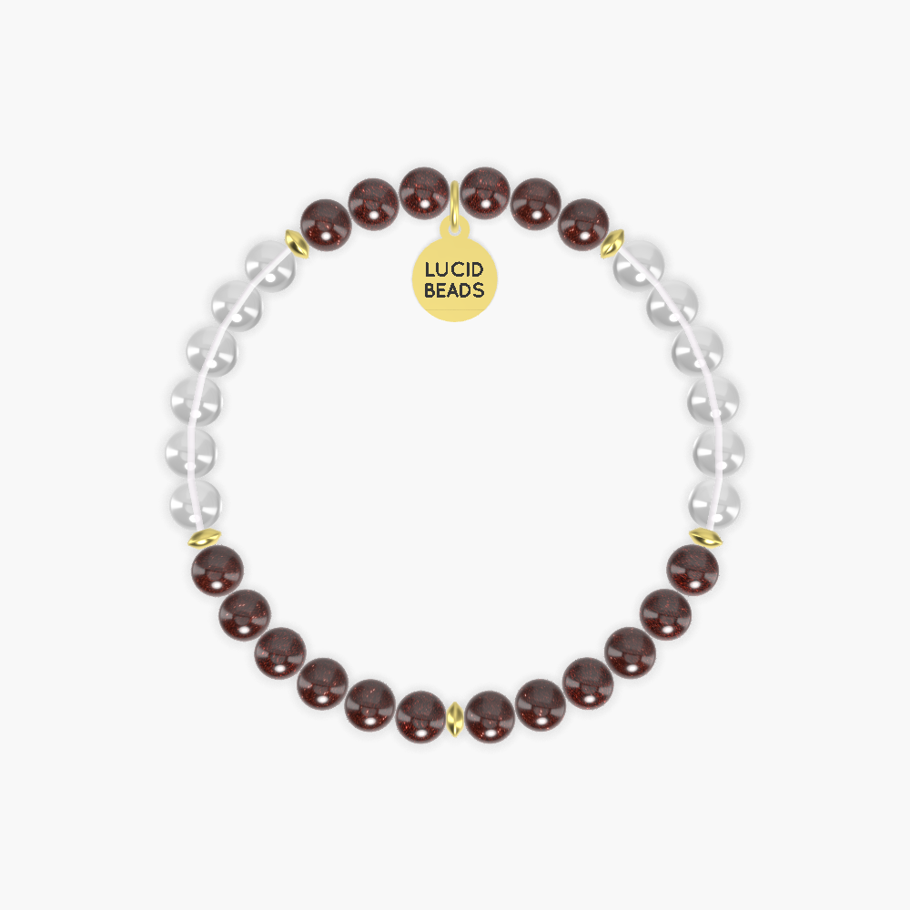 Vitality Harmony Joy - Garnet and Clear Quartz Bracelet