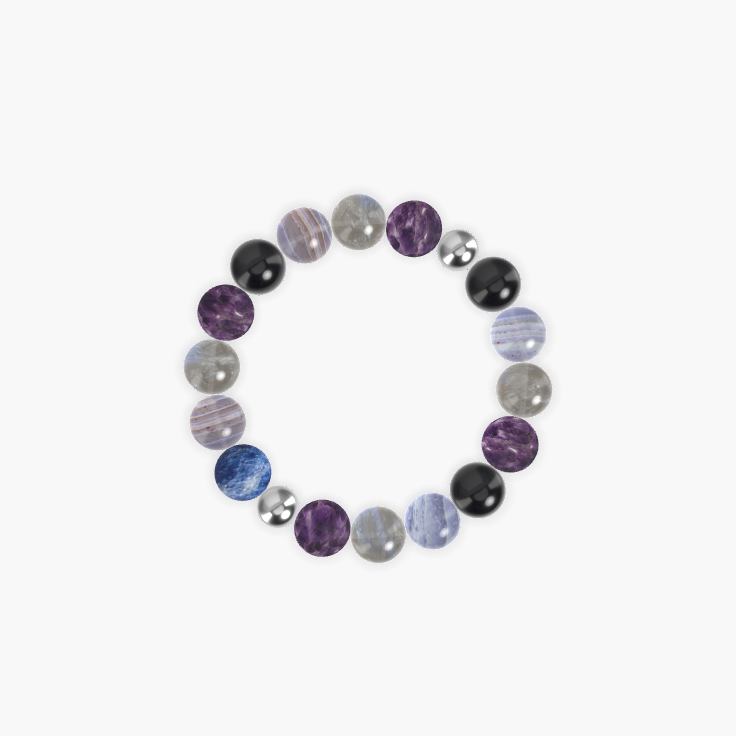 Amethyst, Labradorite, Blue Lace Agate and more Gemstone Bracelet