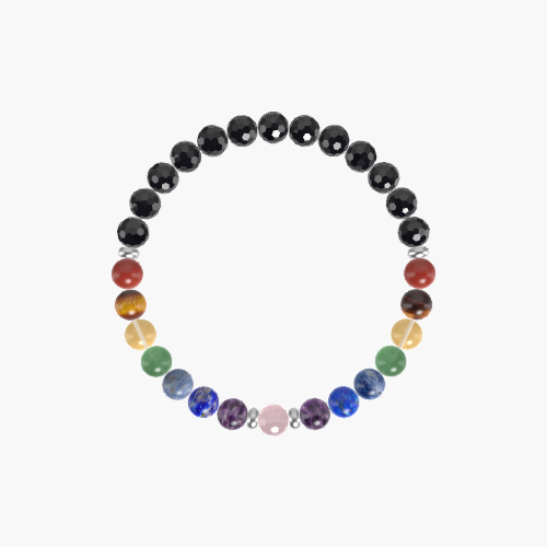 Black Tourmaline, Amethyst, Lapis Lazuli and more Gemstone Bracelet