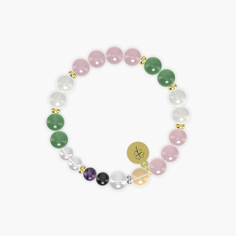 Rose Quartz, Moonstone, Aventurine and more Gemstone Bracelet