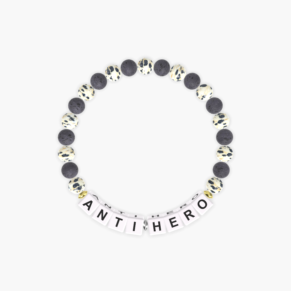 Dalmatian Jasper and Lava Rock Bracelet